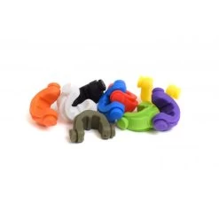 JAG Products Lockdown Rod Grip Petit Inserts Rouges Pack 6